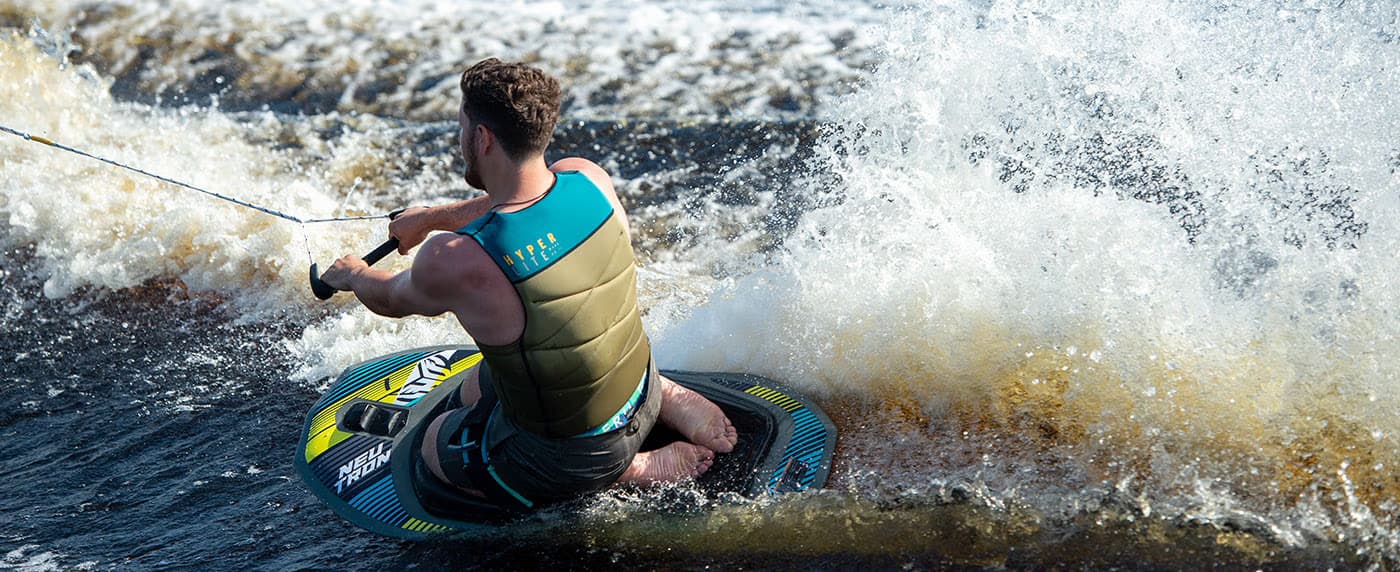 Kneeboarding on Lake Wakatipu, Queenstown